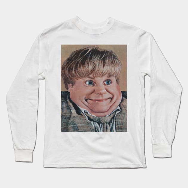 Chris Farley | Liquified Tommy Boy Surreal Picture | Portrait of Chris Farley Pop Art | Painting By Tyler Tilley Long Sleeve T-Shirt by Tiger Picasso